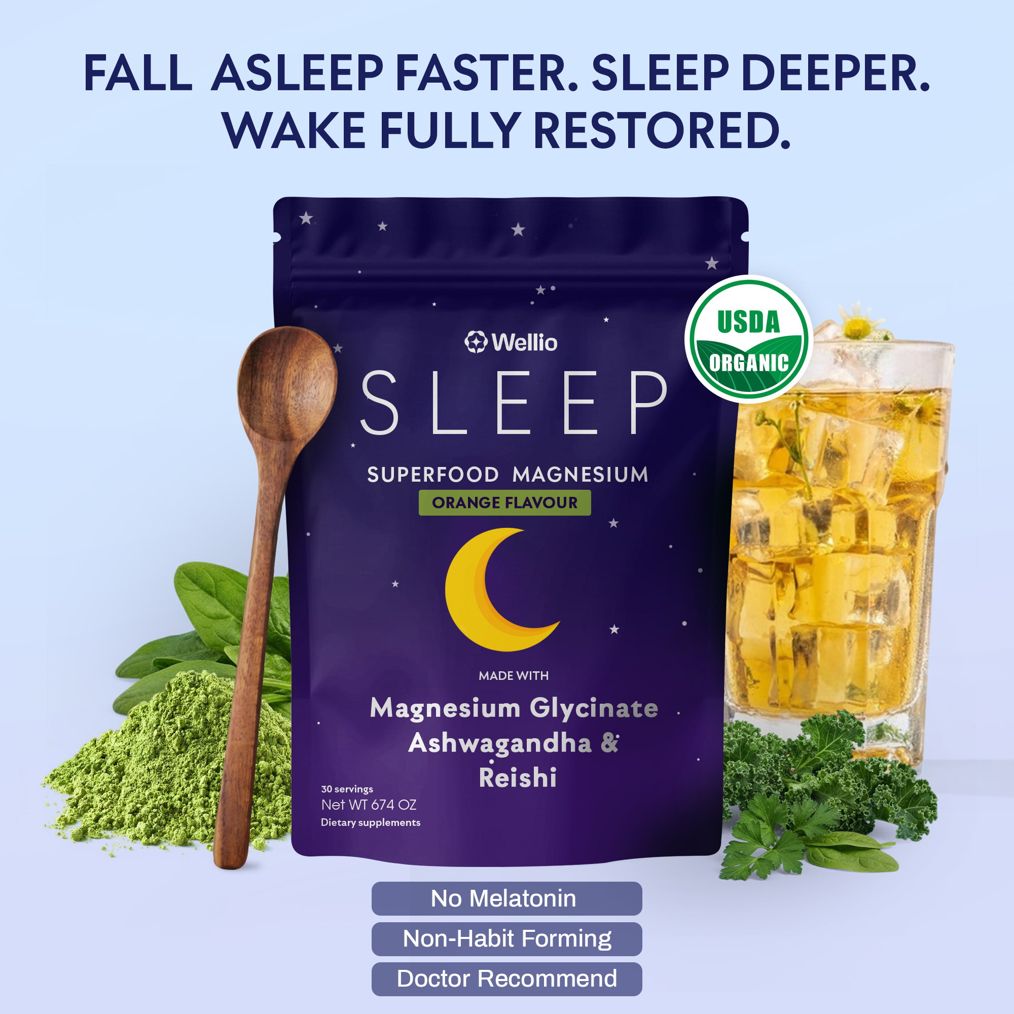SLEEP + RECOVERY - Superfood Magnesium Drink Mix