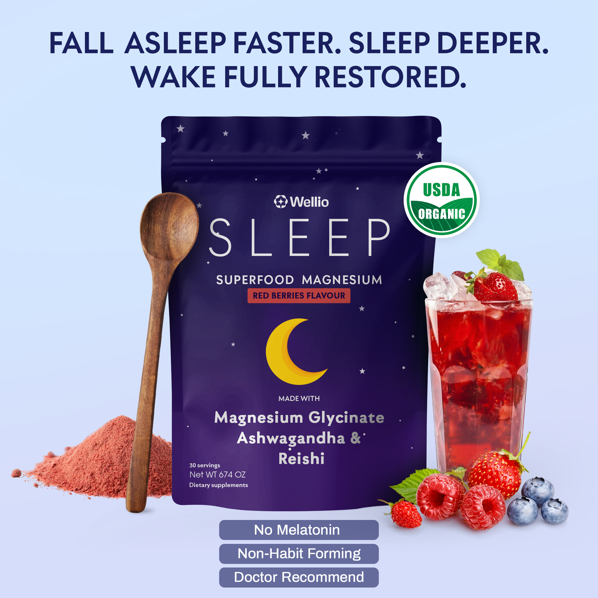 SLEEP + RECOVERY - Superfood Magnesium Drink Mix