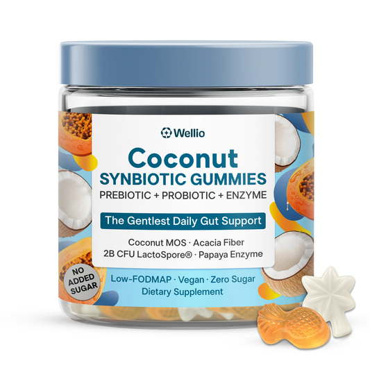 Daily 3-in-1 Synbiotic Gut Gummies - Prebiotic, Probiotic & Enzymes for Bloat Relief, Regularity & Gut Balance -  2B CFU LactoSpore®, Coconut MOS & Acacia Fiber