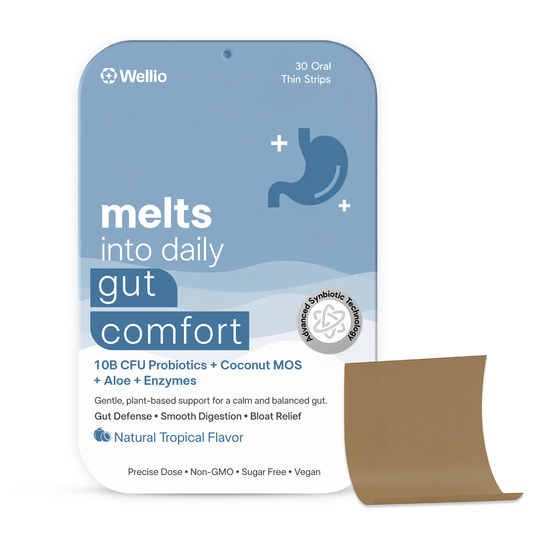 Daily Digestive Oral Strip - 10B Probiotic + Coconut MOS & Enzymes for On-the-Go Bloat Relief