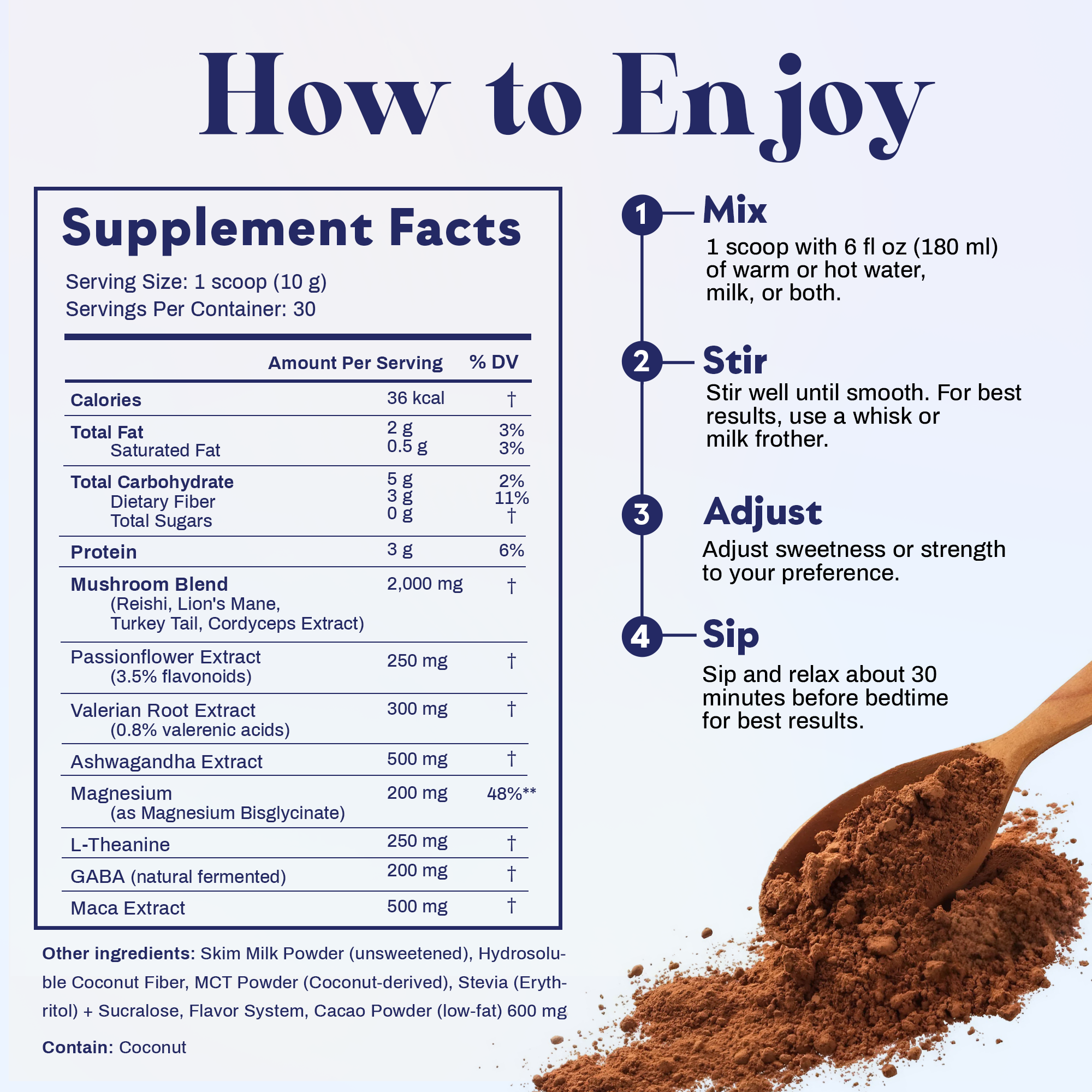 SLEEP + RECOVERY - Superfood Magnesium Drink Mix